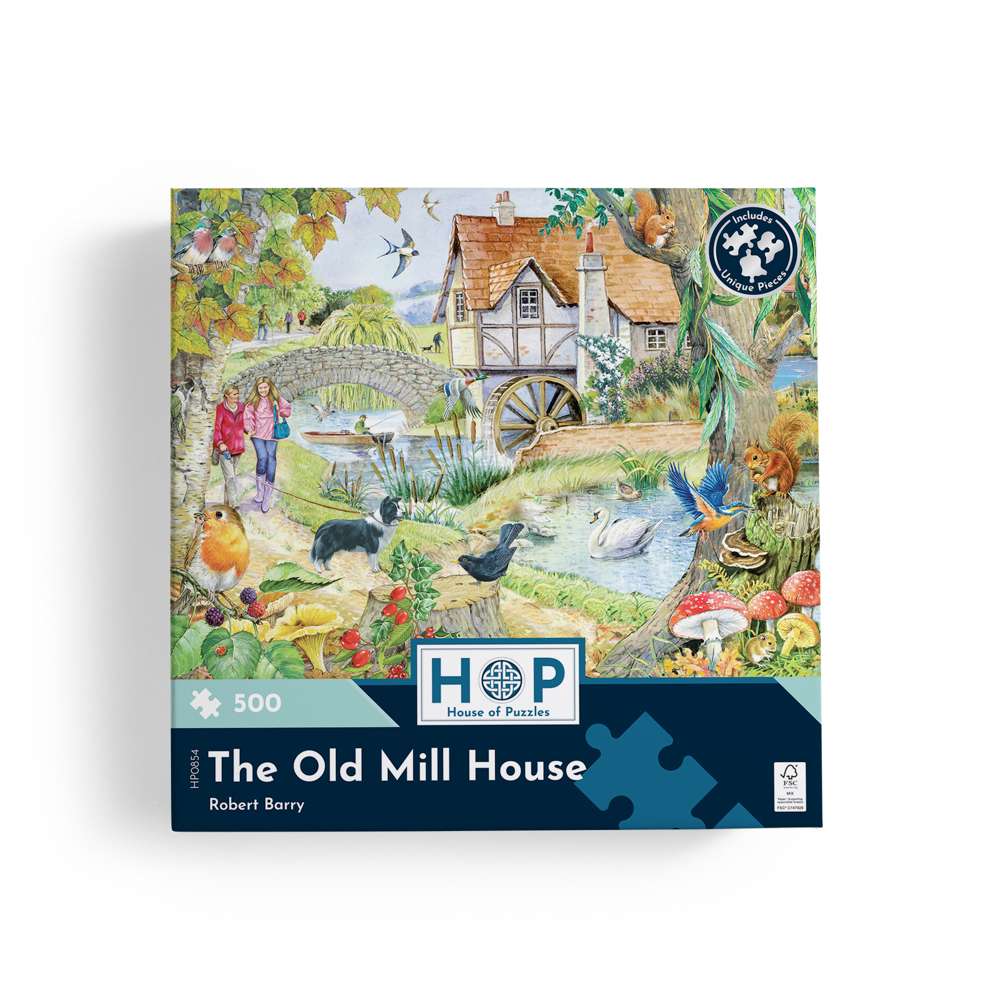 House of Puzzles The Old Mill House 500 Piece Jigsaw Puzzle image 4