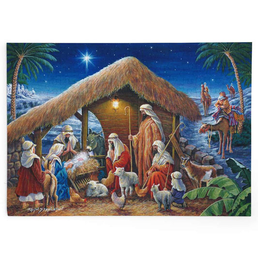 House of Puzzles Away in a Manger BIG 250 Piece Jigsaw Puzzle image 2