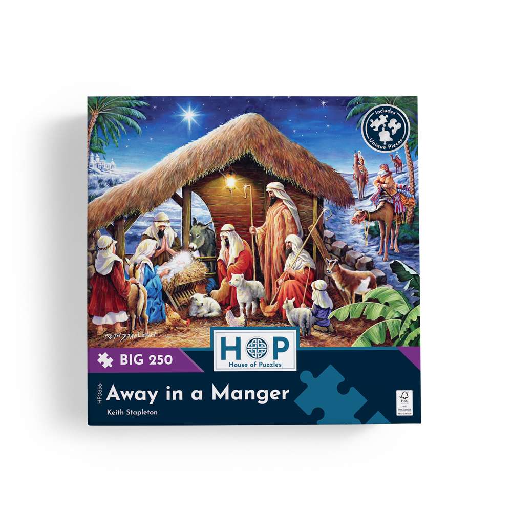 House of Puzzles Away in a Manger BIG 250 Piece Jigsaw Puzzle image 4