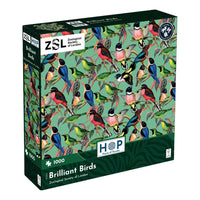 House of Puzzles ZSL Brilliant Birds 1000 Piece Jigsaw Puzzle box front