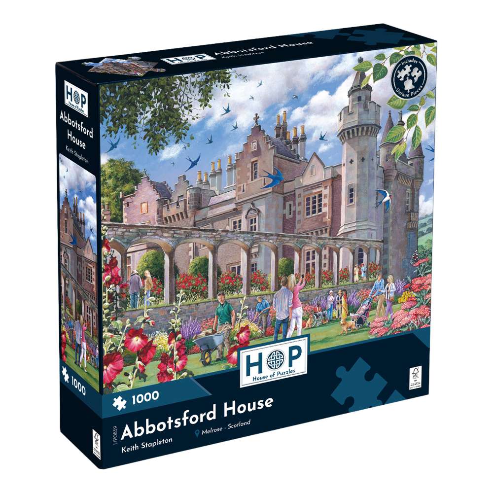 House of Puzzles Abbotsford House 1000 Piece Jigsaw Puzzle box front