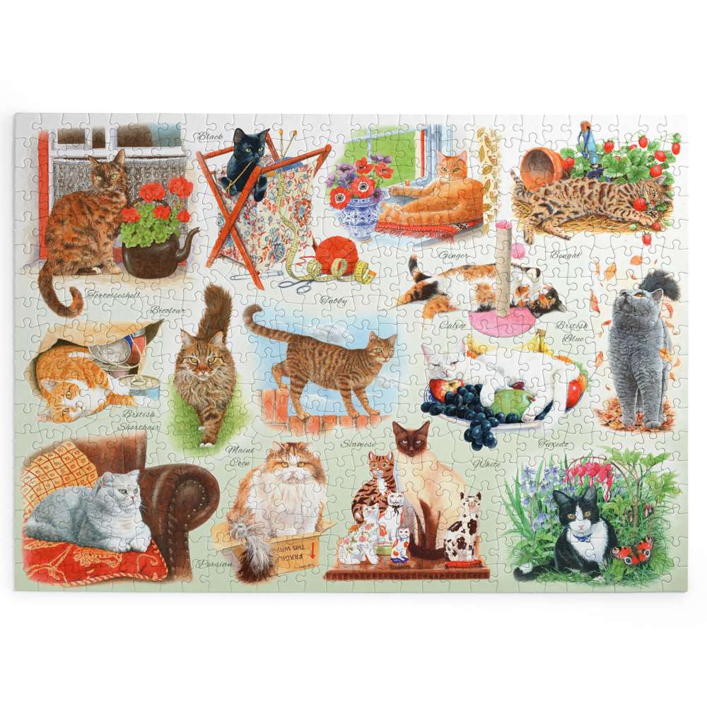 House of Puzzles A Clowder of Cats BIG 500 Piece Jigsaw Puzzle image 2
