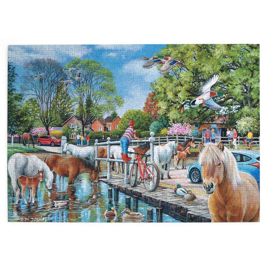House of Puzzles New Forest Ponies 1000 Piece Jigsaw Puzzle image 2