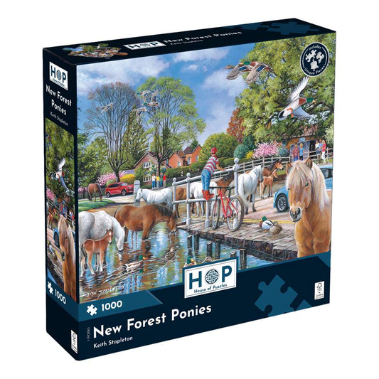 House of Puzzles New Forest Ponies 1000 Piece Jigsaw Puzzle box front