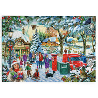 House of Puzzles Last Minute Rush BIG 500 Piece Jigsaw Puzzle completed picture