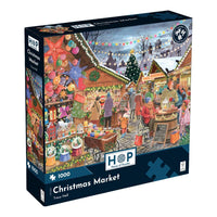 House of Puzzles Christmas Market 1000 Piece Jigsaw Puzzle box front