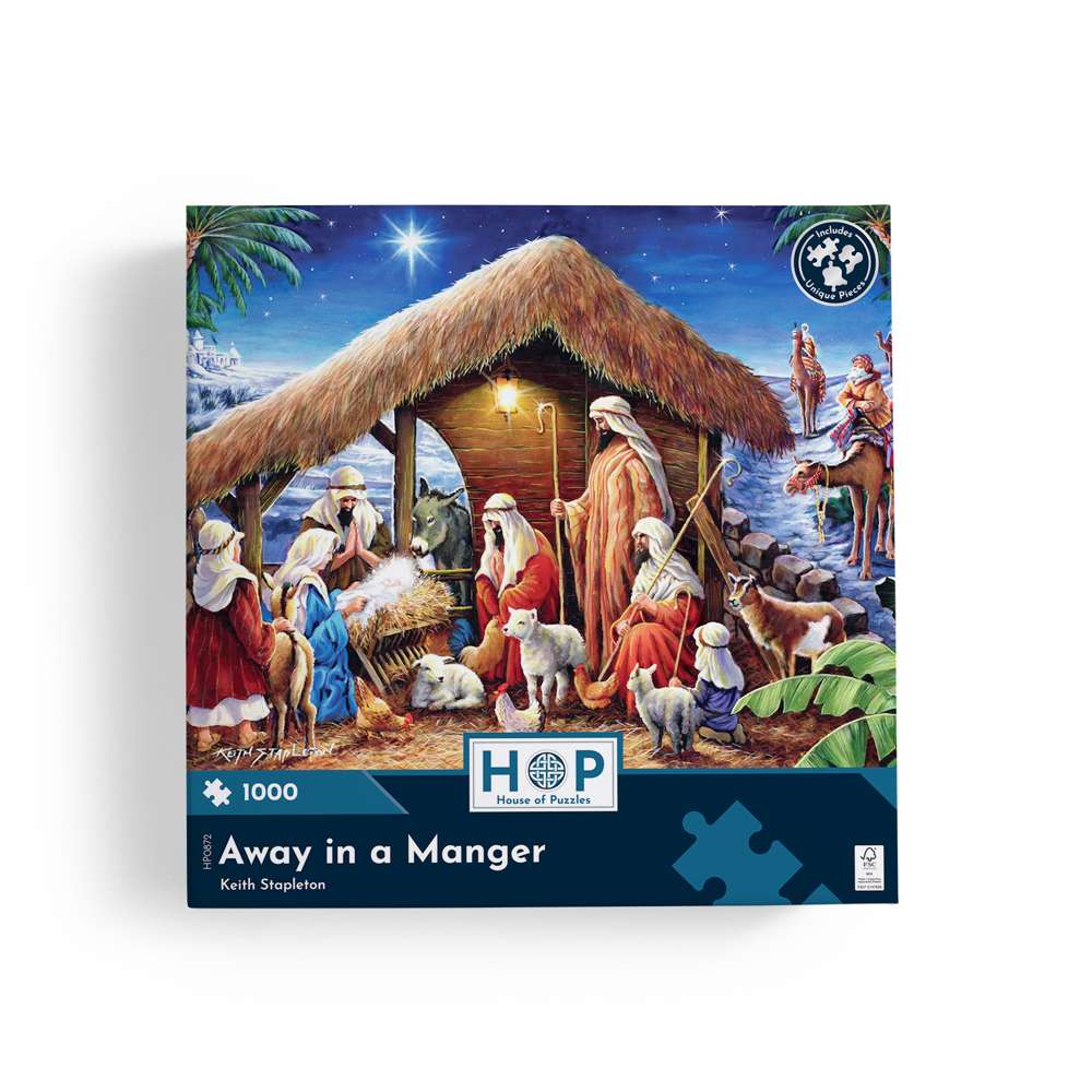 House of Puzzles Away in a Manger 1000 Piece Jigsaw Puzzle image 3