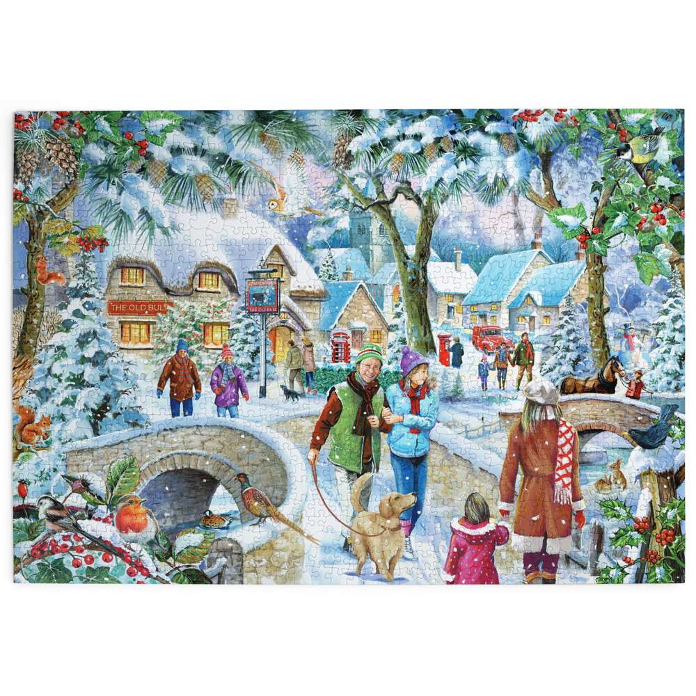 House of Puzzles Winter Break Find the Difference 1000 Piece Jigsaw image 2