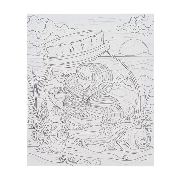 Icon Colour My Canvas Goldfish pre-printed canvas – view 3
