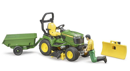 John Deere Mower With Trailer And Man