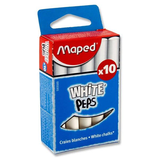 Maped Box 10 Chalk - White'peps