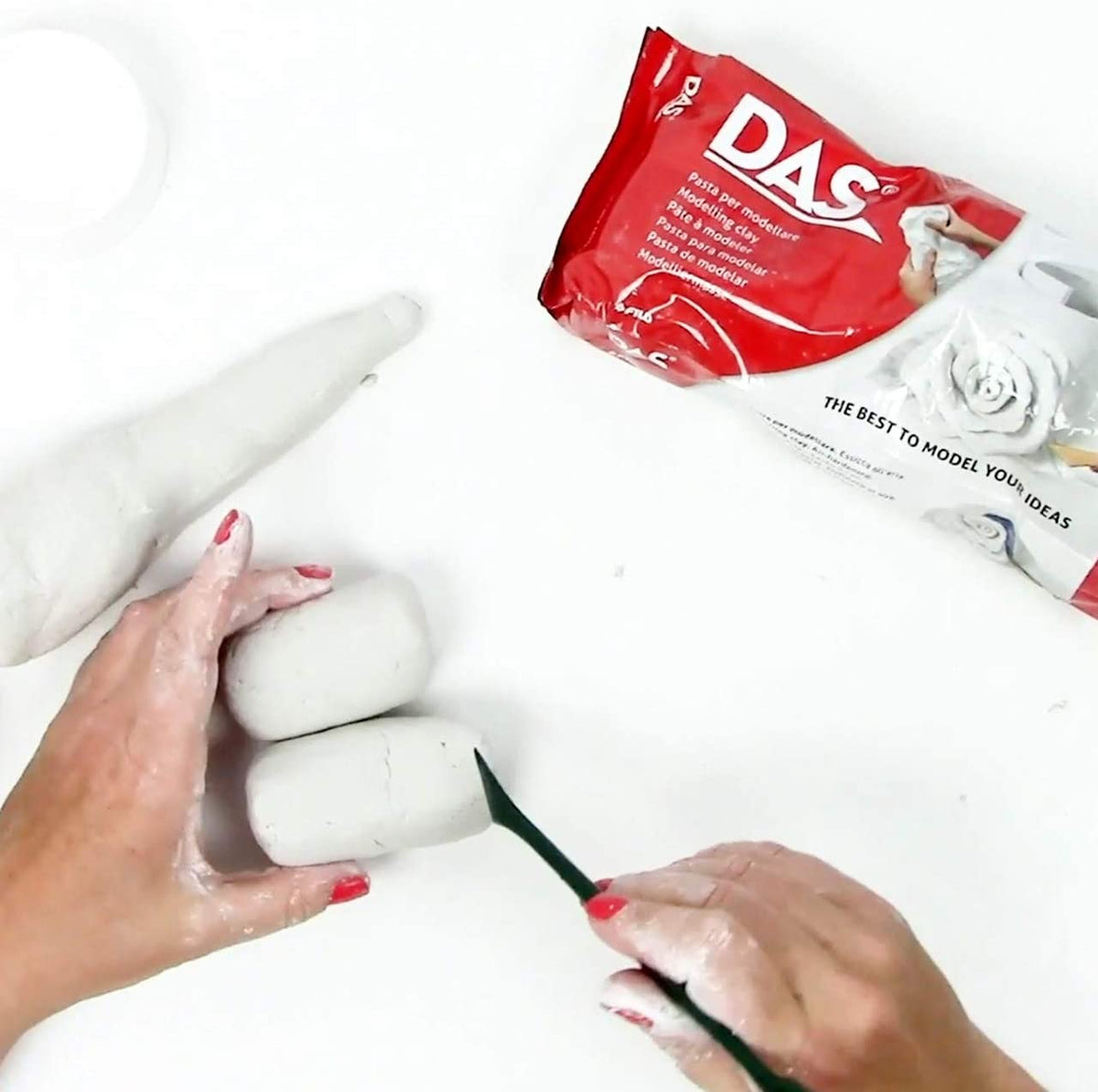 Das 1kg White Air Hardening Modelling Clay