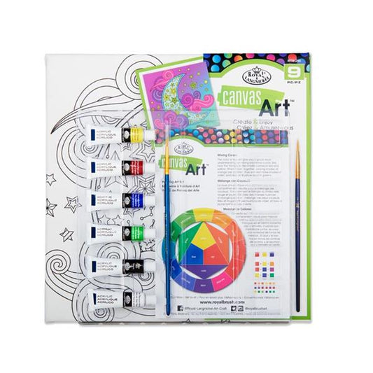 Canvas Art 9pce Create &amp; Enjoy Painting Set - Moon