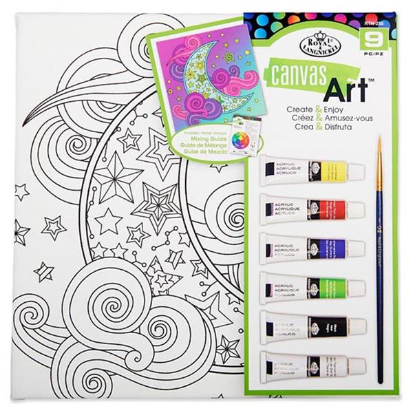 Canvas Art 9pce Create &amp; Enjoy Painting Set - Moon