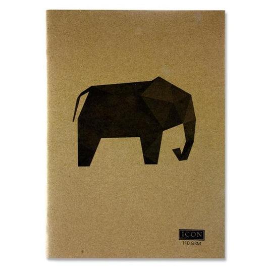 Icon A3 80pg 110gsm Kraft Sketch Book Animal Design 4 Asst.