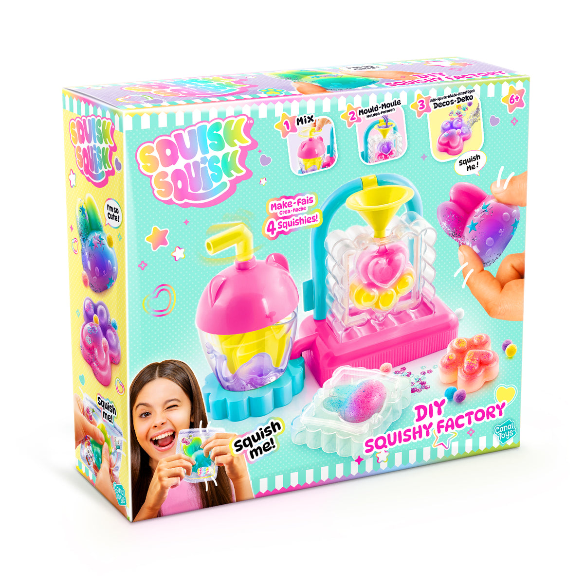 Squish Squish DIY Squishy Factory with mixer, moulds and finished squishies – view 2