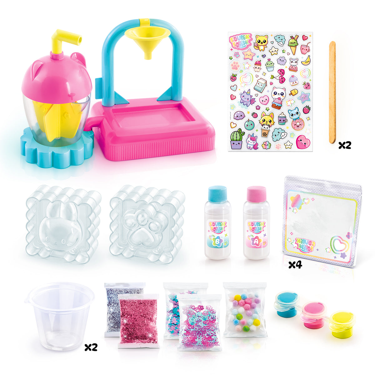 Squish Squish DIY Squishy Factory with mixer, moulds and finished squishies – view 4