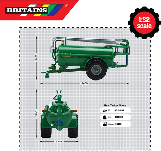 Britains 43253 NC Slurry Tanker (Roadside) Green