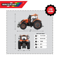 Britains Metallic Orange Valtra T254