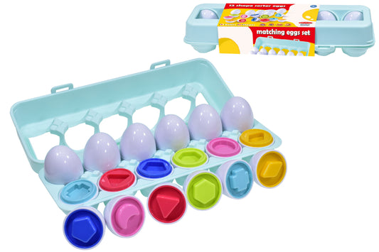 12 Shape Sorter Eggs