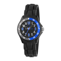 Tikkers Black-Blue TT Silicone Strap Watch