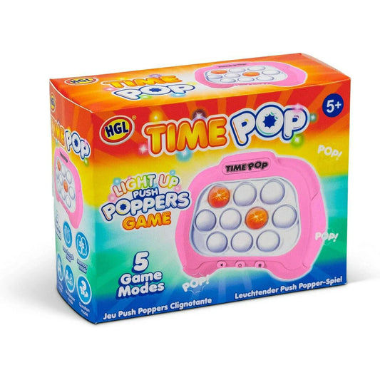 Time Pop Light Up Push Popper Game Pink