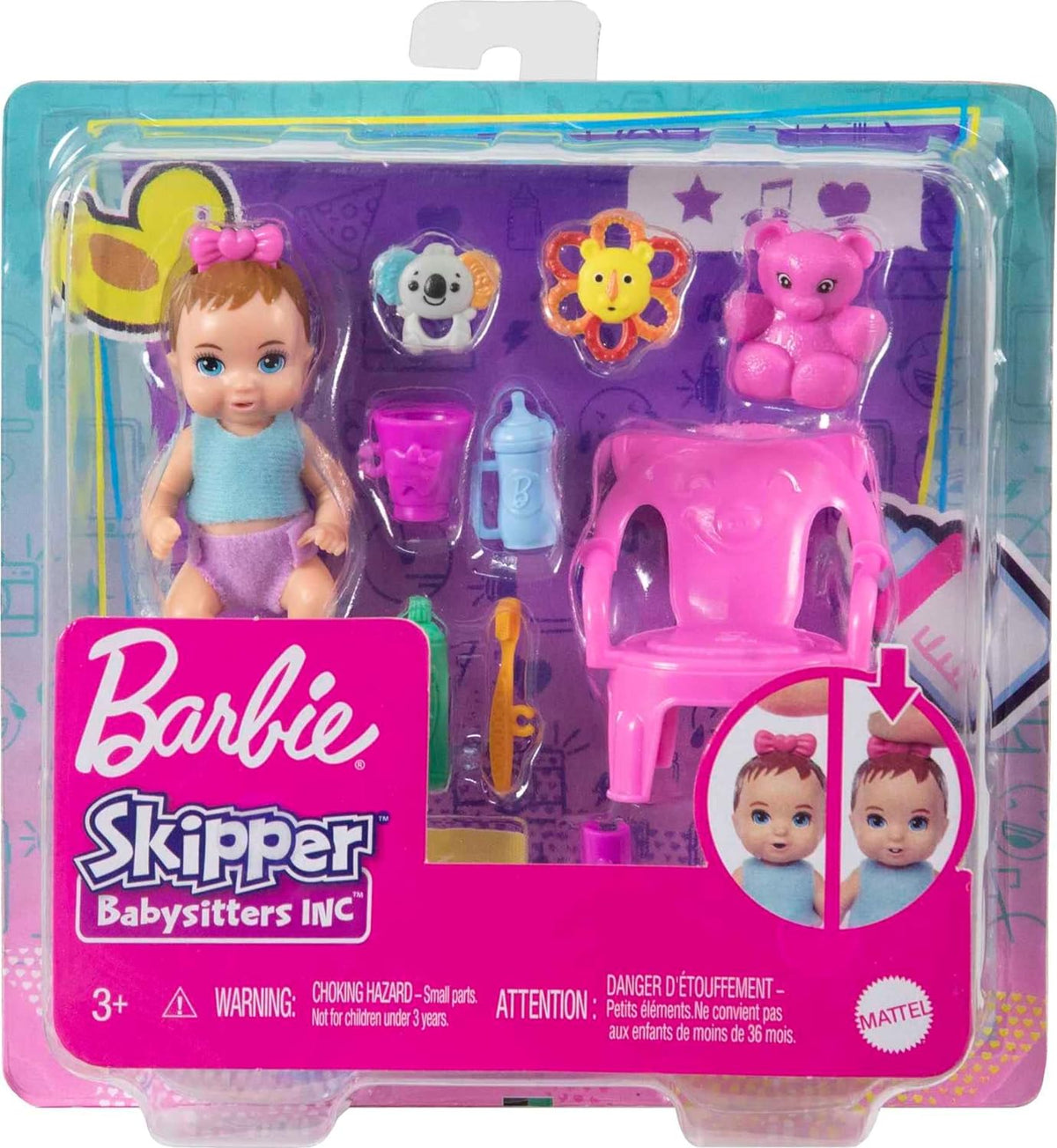 Barbie Skipper Babysitters Inc Doll and Accessories Pink Chair