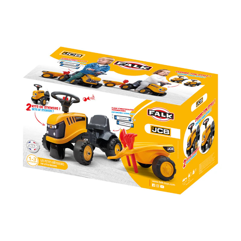 Falk Baby JCB Ride-On Tractor with Trailer