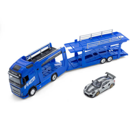 Bburago 1:43 Street Fire Multicar Carrier-Volvo Fh16 Globetrotter 750XXL Blue