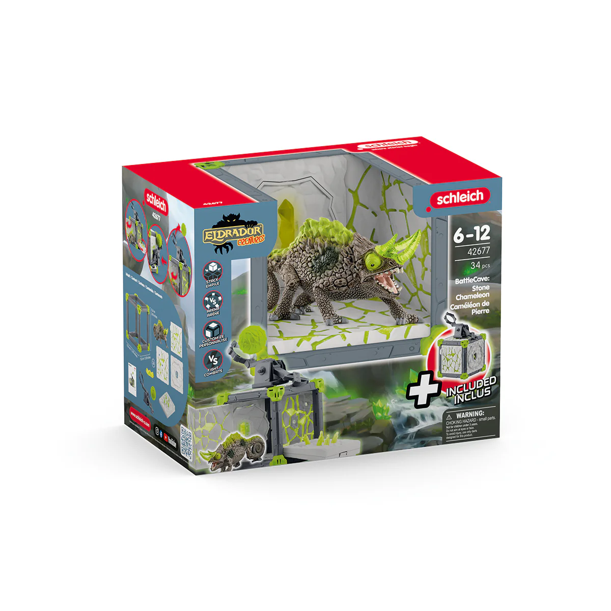 Schleich 42677 Eldrador Creatures BattleCave - Stone Chameleon