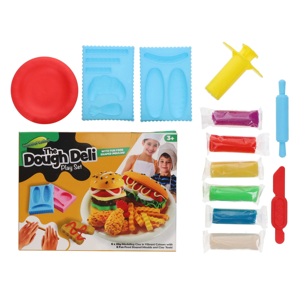 World Of Colour 6x20g The Dough Deli Play Set