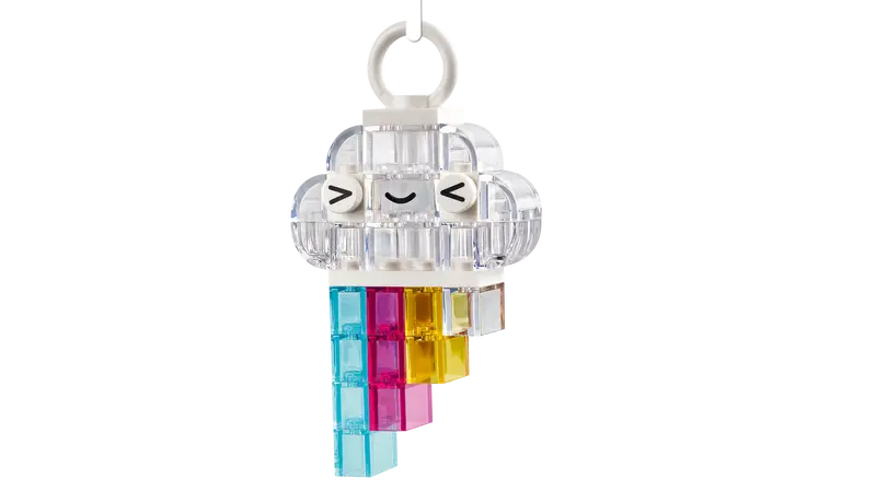 LEGO cloud model floating with a dreamy, see-through effect