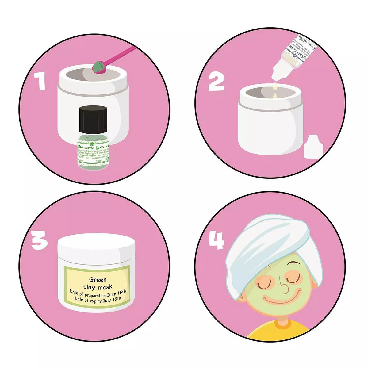 Clementoni Beauty Mask Creation Science Kit picture of the instruction