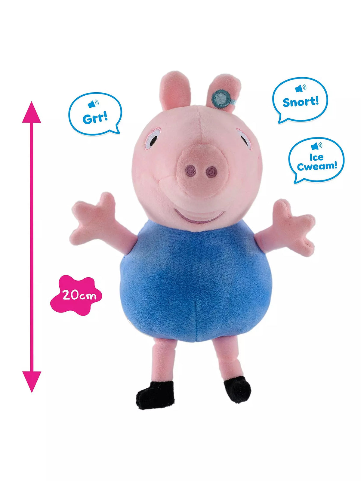 Peppa Pig Talking George Plush Toy picture ith important features