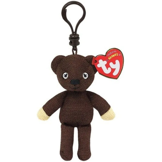 Ty Mr Bean Teddy Bear Key Clip picture on the white background