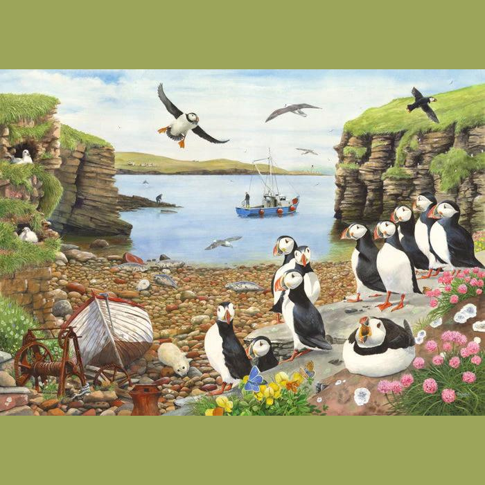 Puffin Parade - BIG 500 Piece Jigsaw Puzzle