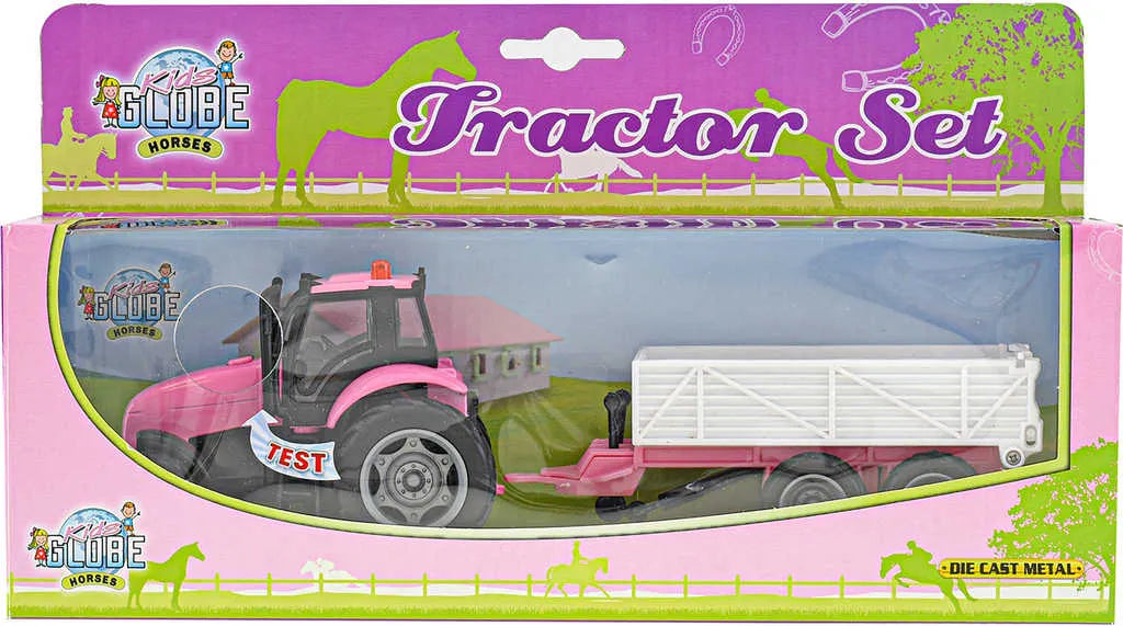 Pink Tractor Set