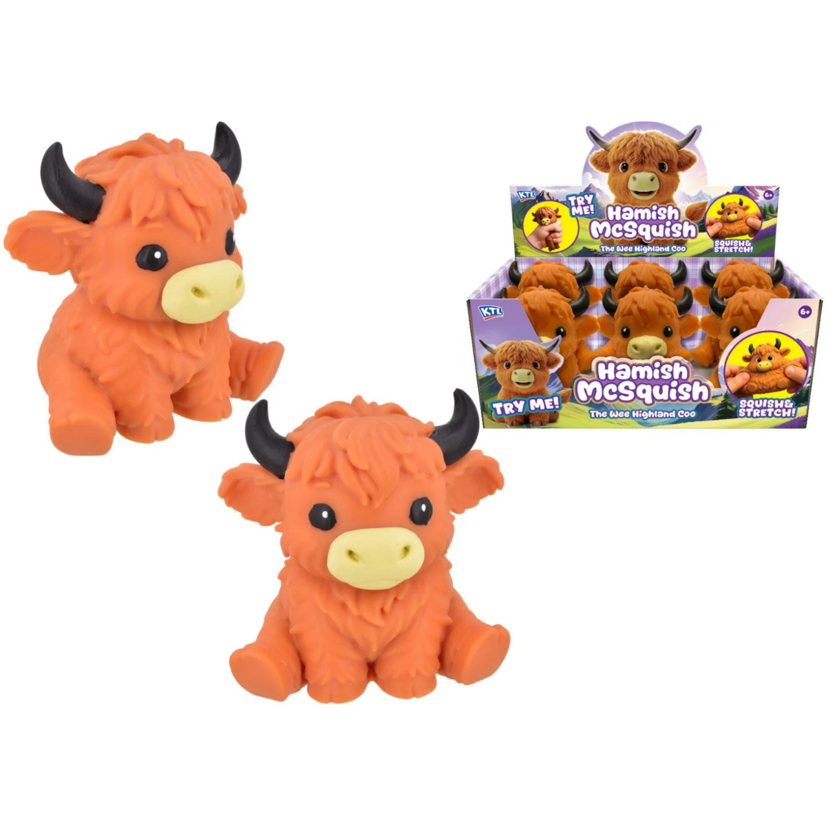 15cm Large Squishy Highland Cow fidget toys for kids aged 6 and over