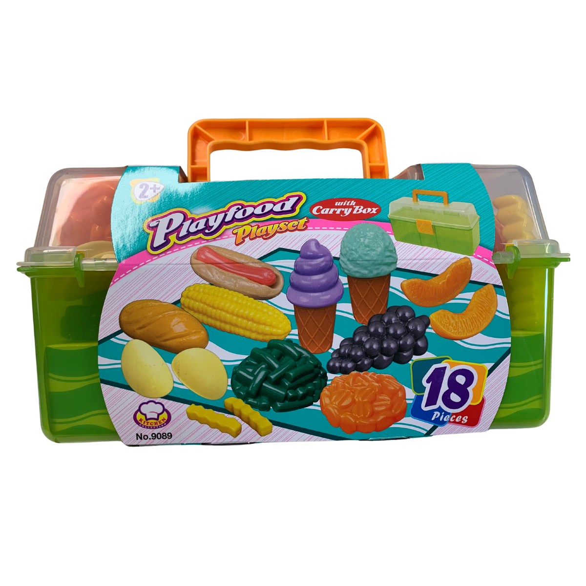 18-Piece Play Food Basket Set for Kids picture on the white background