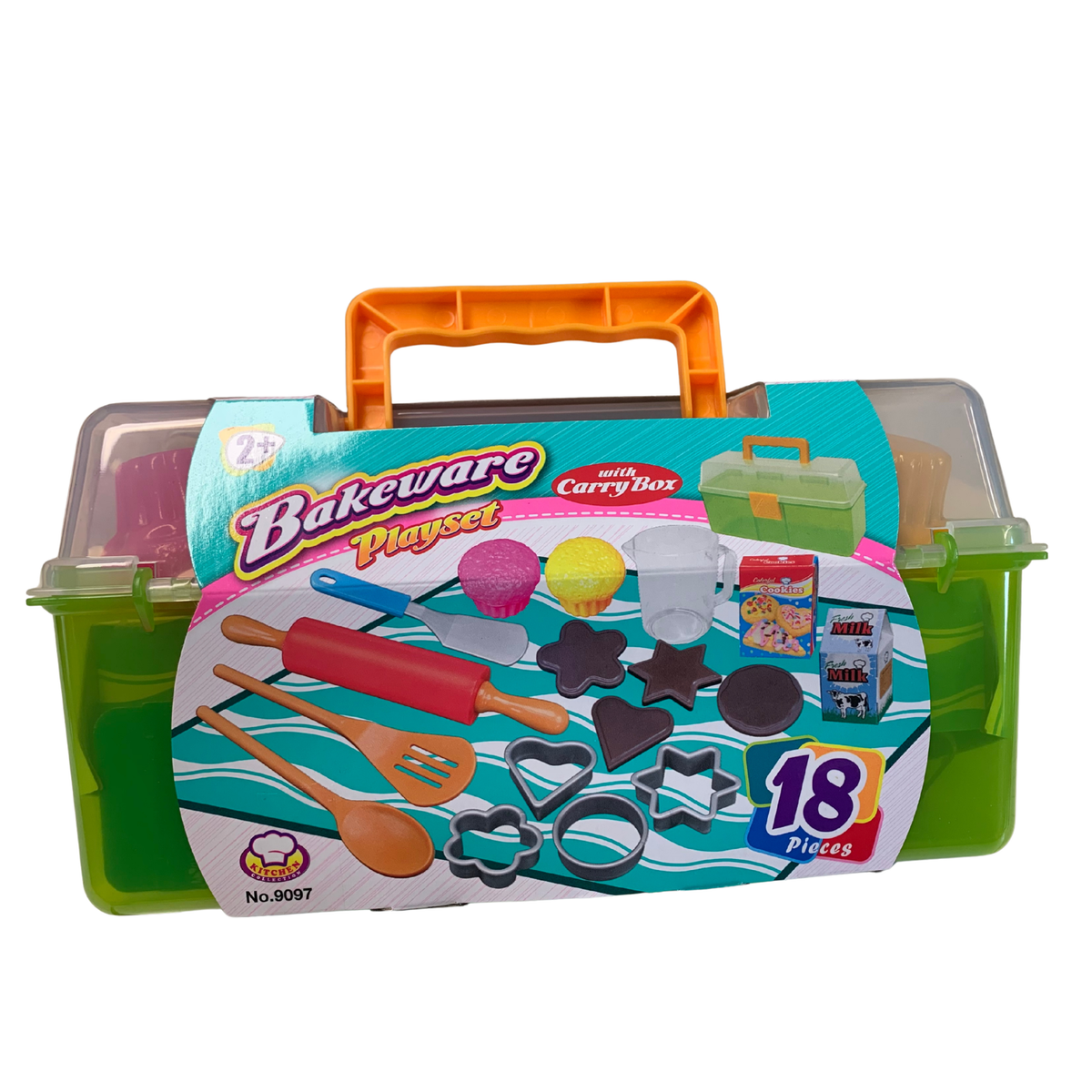 18 Piece Baking Utensil Play Set for Kids comes in useful plastic box