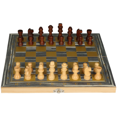 3 in 1 Wooden Chess Game