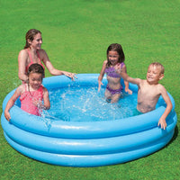 Intex Inflatable Crystal Blue 3 Ring Paddling Pool for Kids lifestyle picture