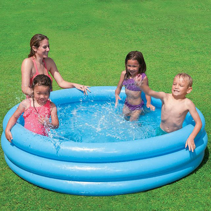 Intex Inflatable Crystal Blue 3 Ring Paddling Pool for Kids lifestyle picture