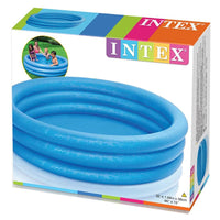 Intex Inflatable Crystal Blue 3 Ring Paddling Pool for Kids comes in a box