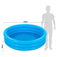 Intex Inflatable Crystal Blue 3 Ring Paddling Pool for Kids picture with measurements