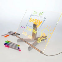 Concept Acrylic LED Notice Board 20 x 30 cm marckers and cleaning cloth inclded