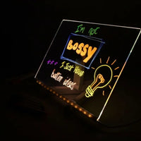 Concept Acrylic LED Notice Board 20 x 30 cm life style picture