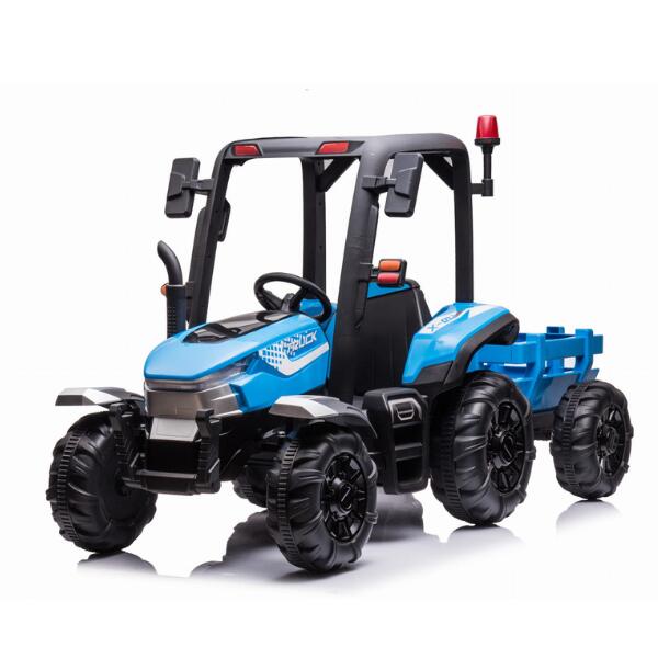 AgriPow 24V Electric Ride On Tractor with Trailer Blue for outdoor use
