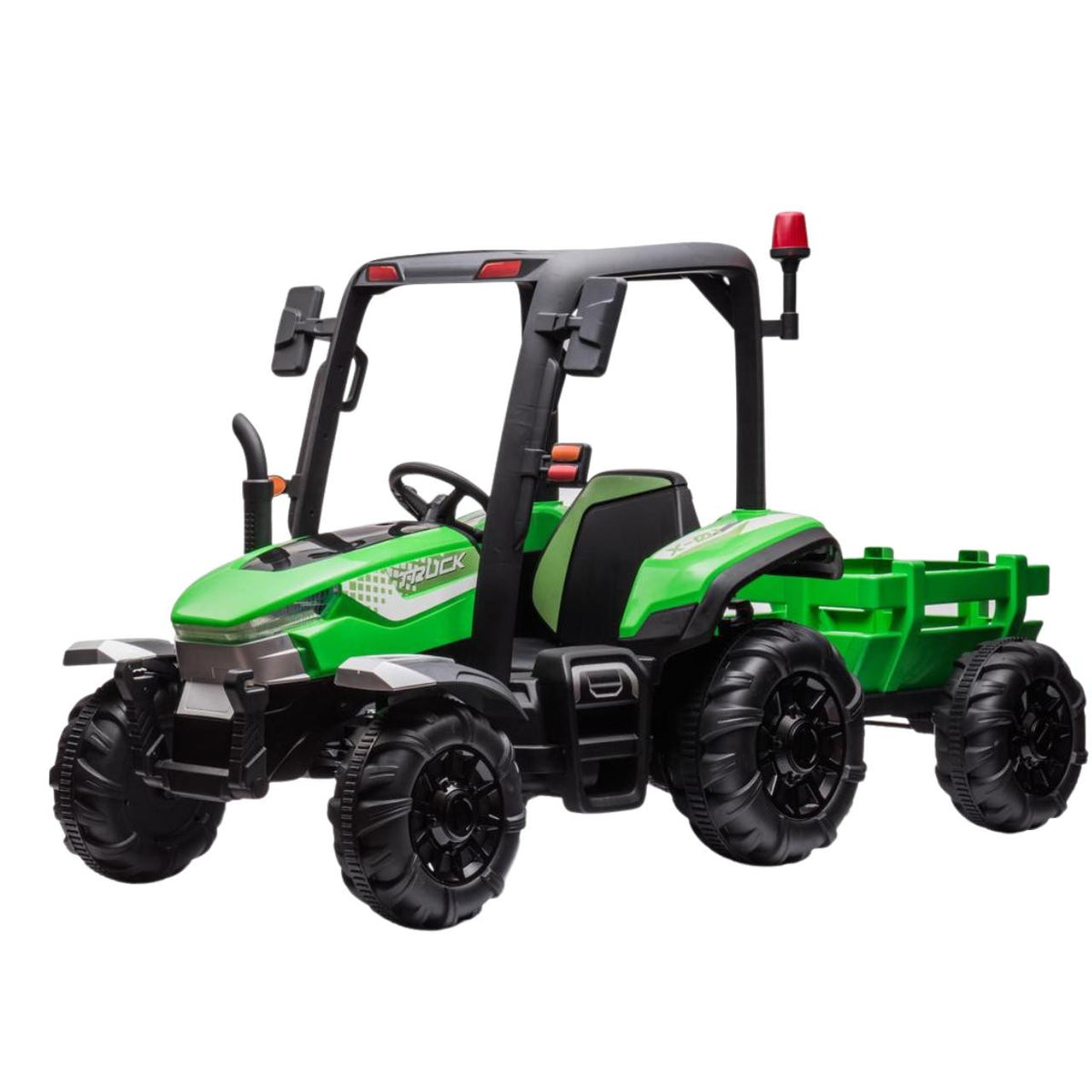 AgriPow 24V Electric Ride On Tractor with Trailer Green picture on the white background