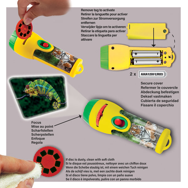 Animal Torch Projector for Kids battery operated
